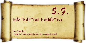 Sükösd Fedóra névjegykártya